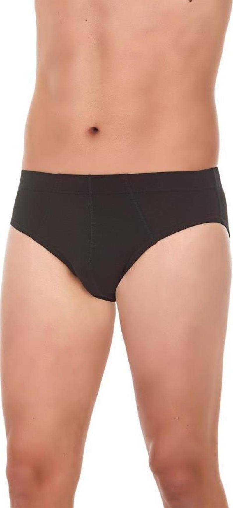 6 Adet Yıldız Erkek Bambu Slip Külot Siyah 396