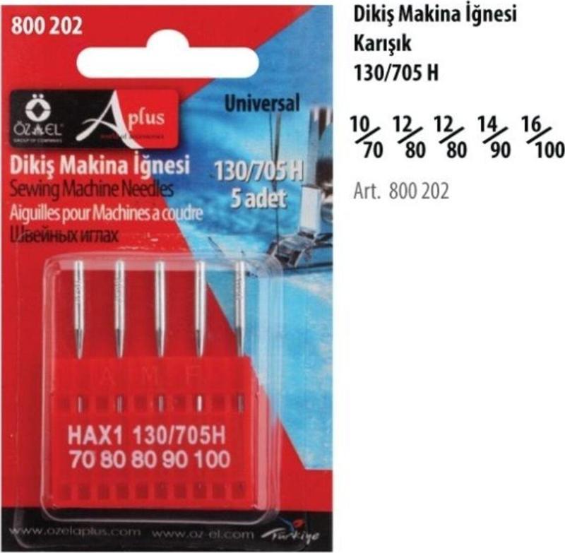 Dikiş Makinası İğnesi, Karışık, 10/70 12/80 14/90 16/100