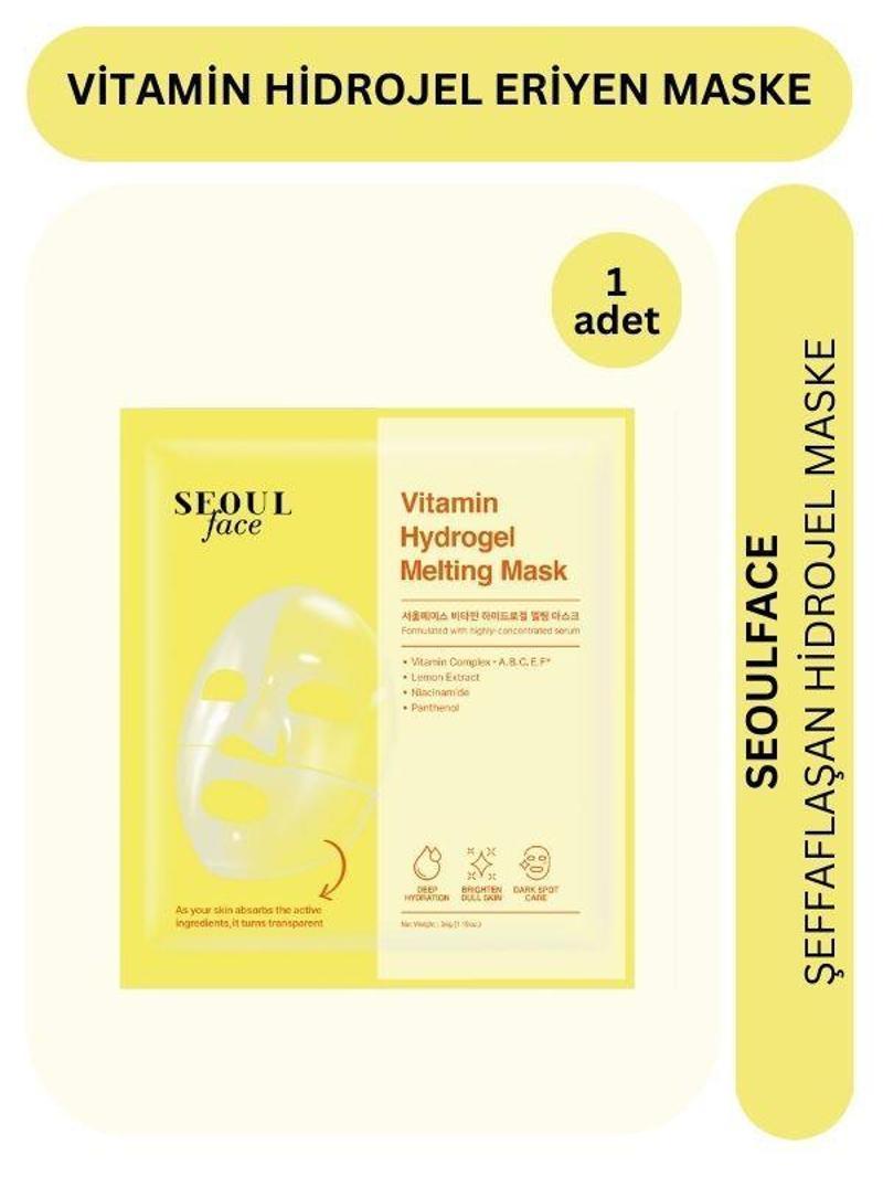 Seoulface Vitamin Hydrojel Şeffaflaşan Eriyen Maske 34g