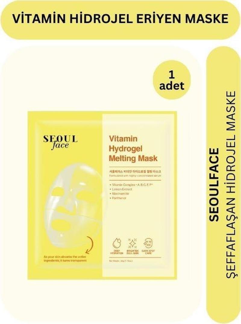 Seoulface Vitamin Hydrojel Şeffaflaşan Eriyen Maske 34g