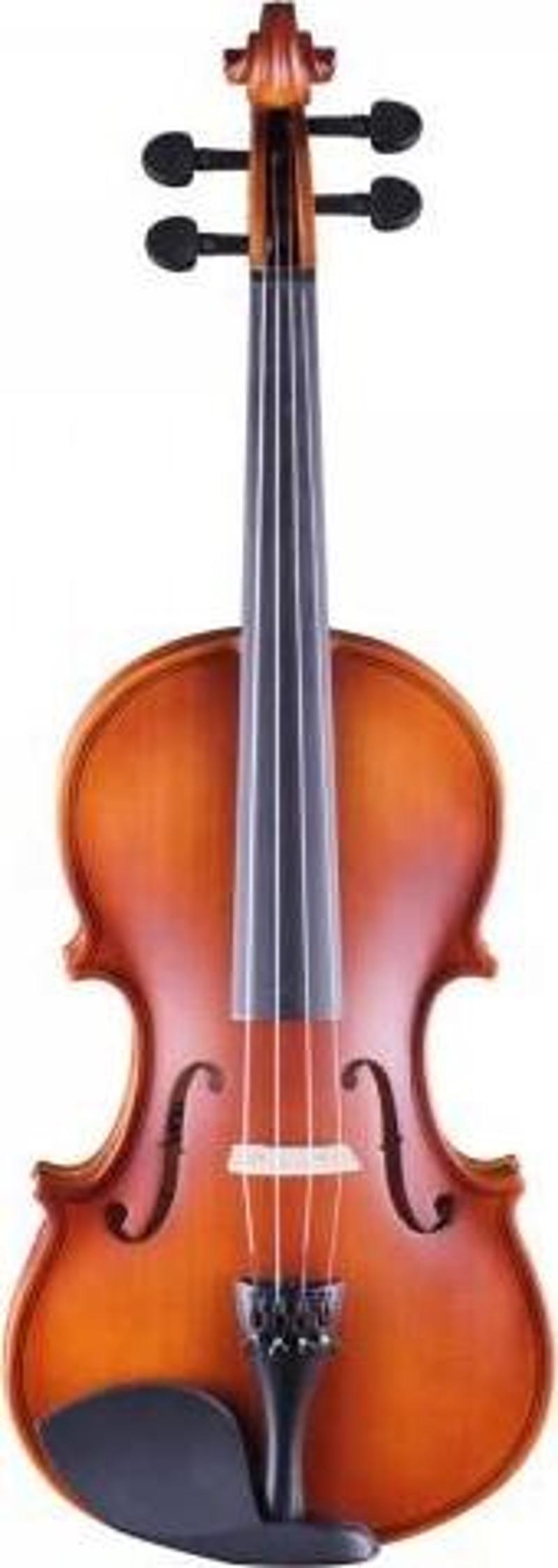RV044M 4/4 Mat Cilalı Keman Tam Boy Kutu Yay Reçine