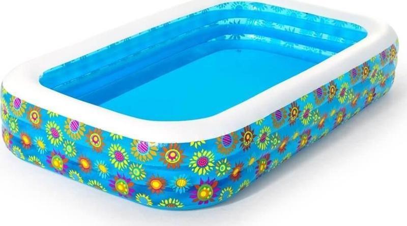 Funky Floral Şişme Aile Havuzu Jumbo Boy ( Okyanus Desenli )