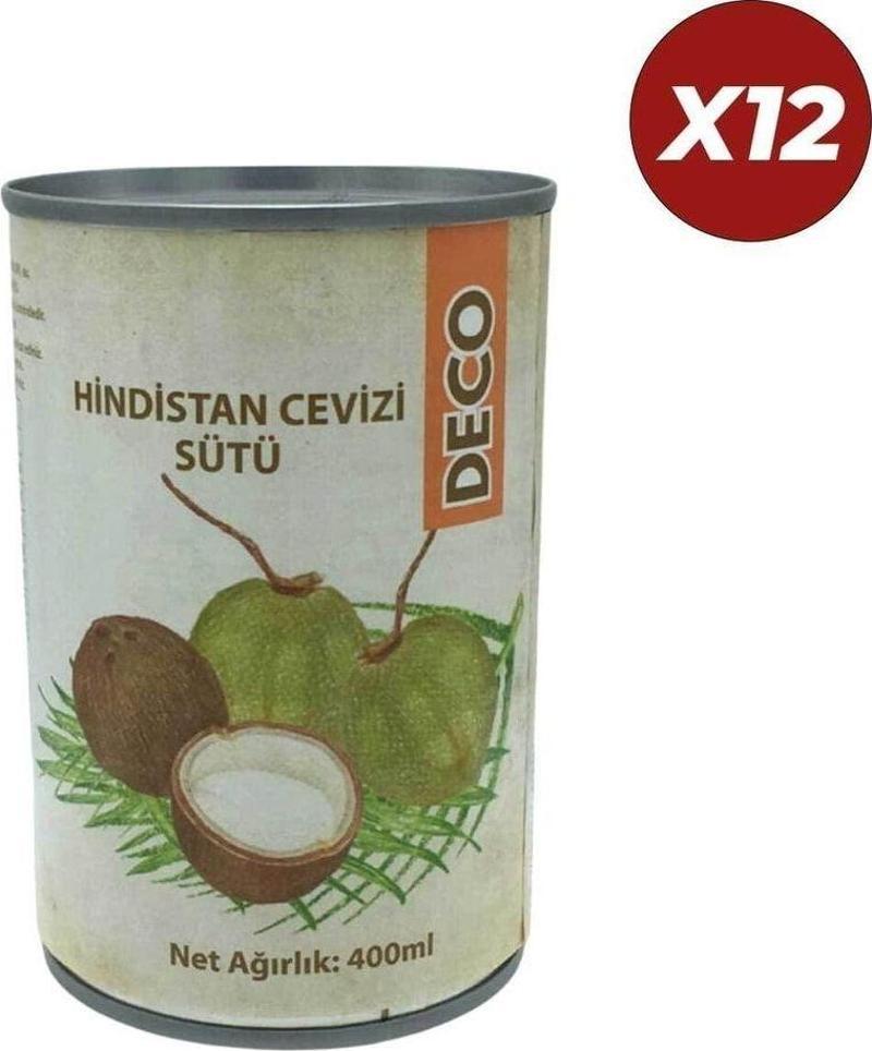 Hindistan Cevizi Sütü - Coconut Milk 400 ml 12 Adet