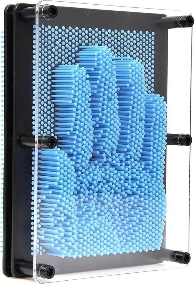 KÜÇÜK BOY 13X10 CM AÇIK MAVİ PİN ART BLUE 3D DİMENSİONAL SCULPTURE AÇIK MAVİ PİNART 3D ÇİVİ SANATI