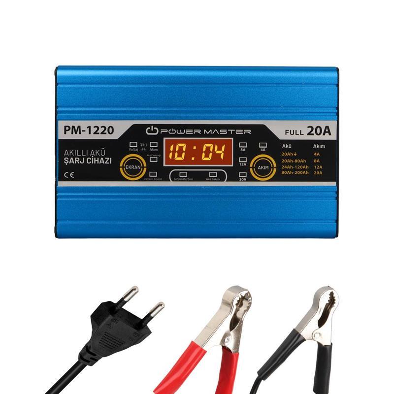 12 VOLT MAX 20 AMPER LCD EKRANLI AKÜ ŞARJ CİHAZI-Findit