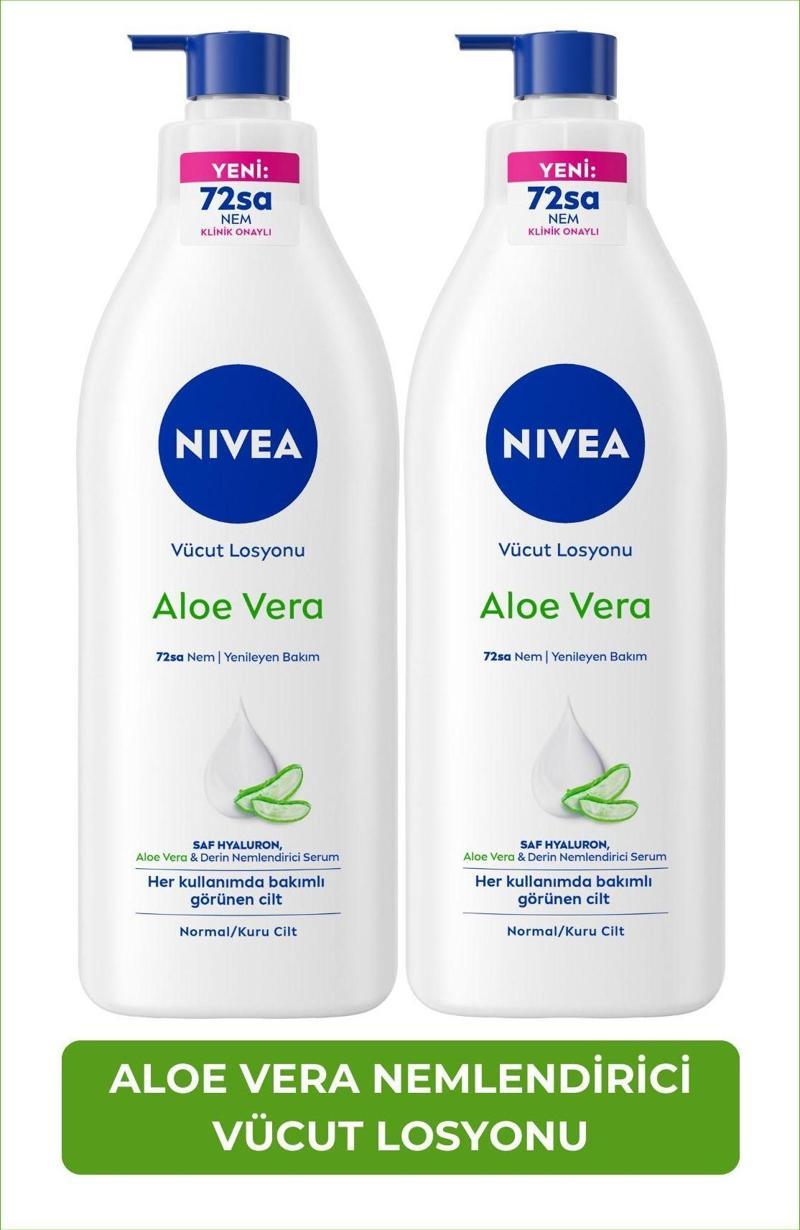 Aloe Vera Derin Nemlendirici Serum Vücut Losyonu 400ml, Kuru Cilt Tipi, Hızlı Ferahlatıcı, X2 Adet