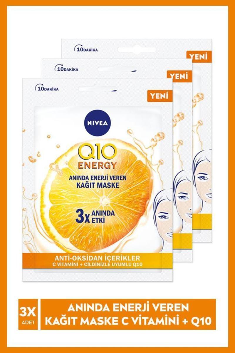 NIVEA Q10 Energy Kağıt Maske 1 Adet x 3