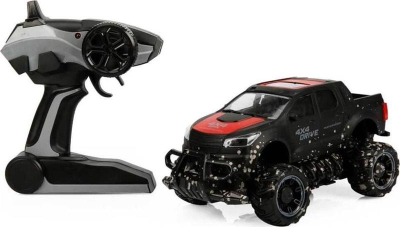 1:18 Uzaktan Kumandalı 4x4 Crazy Off-Road Araba 2.4 Ghz Usbj Şarj Siyah Kırmızı