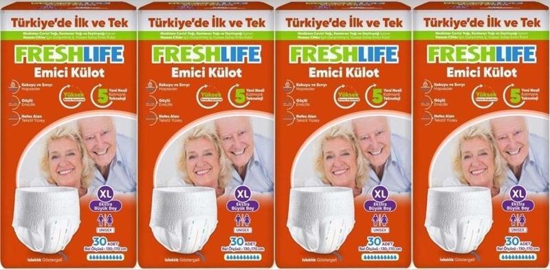 Emici Külot Hasta Bezi Xl Ekstra Büyük 120 Adet (4Pk x 30)