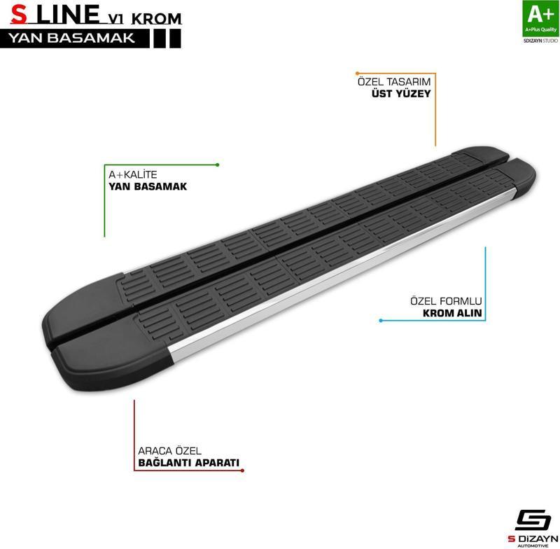 S-Line Krom Yan Basamak Profil 153 Cm