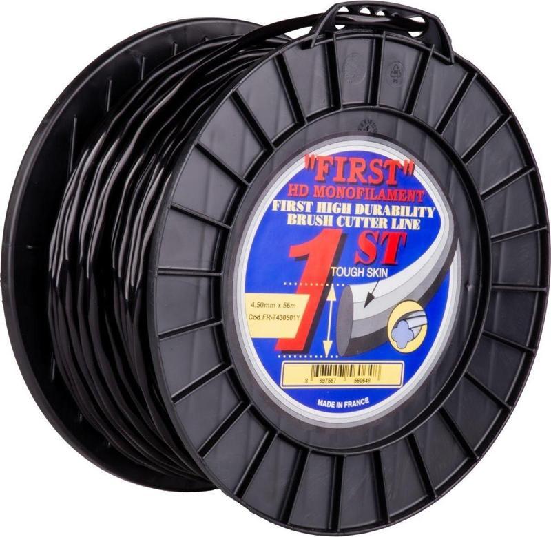 7430501Y  Misina 4,5 mm 56 Metre Burgulu  Silikonlu Siyah