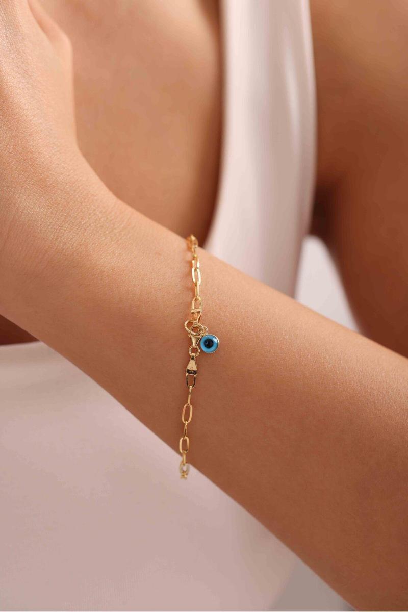 Nazar Boncuk Charm Sallantılı Std Ataş Bileklik