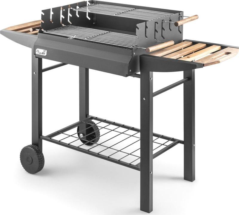 The Favilla Grillchi Standlı Yükseklik Ayarlı Çift Izgara Barbekü Mangal