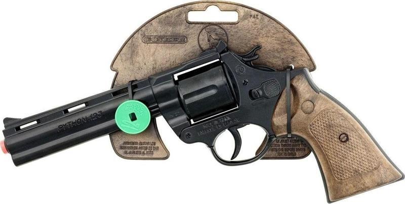 Revolver 12'Li Uzun Namnulu Siyah Metal Polis Koleksiyon Tabancası