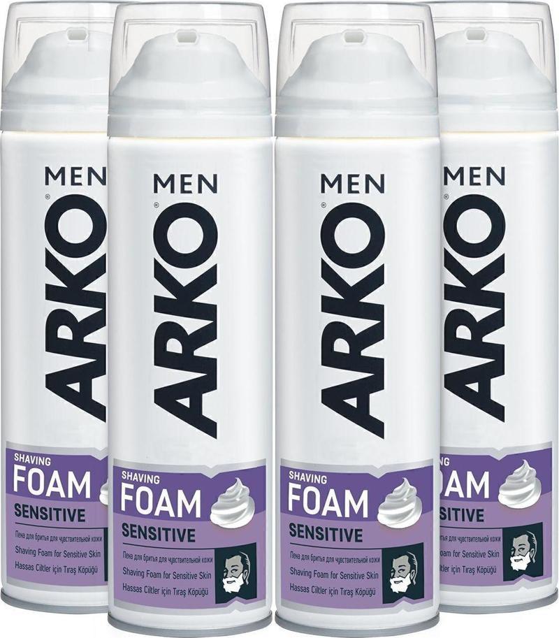 Sensitive Hassas Ciltler İçin Erkek Bakım Tıraş Köpüğü 4X200Ml