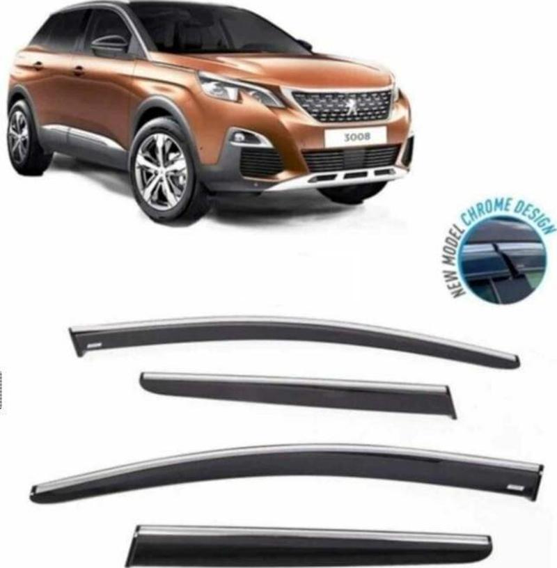 Peugeot 3008 Kromlu Cam Rüzgarlığı 2016-2023 arası Sunplex