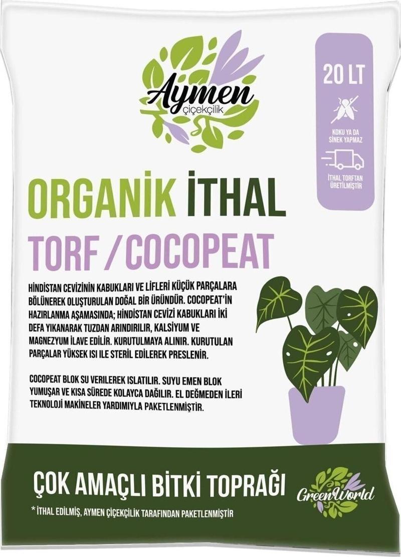 20 Litre Ithal Torf Cocopeat Ponza Özel Karışım Saksı Harcı Çiçek Ve Bitki Toprağı - Kokopit