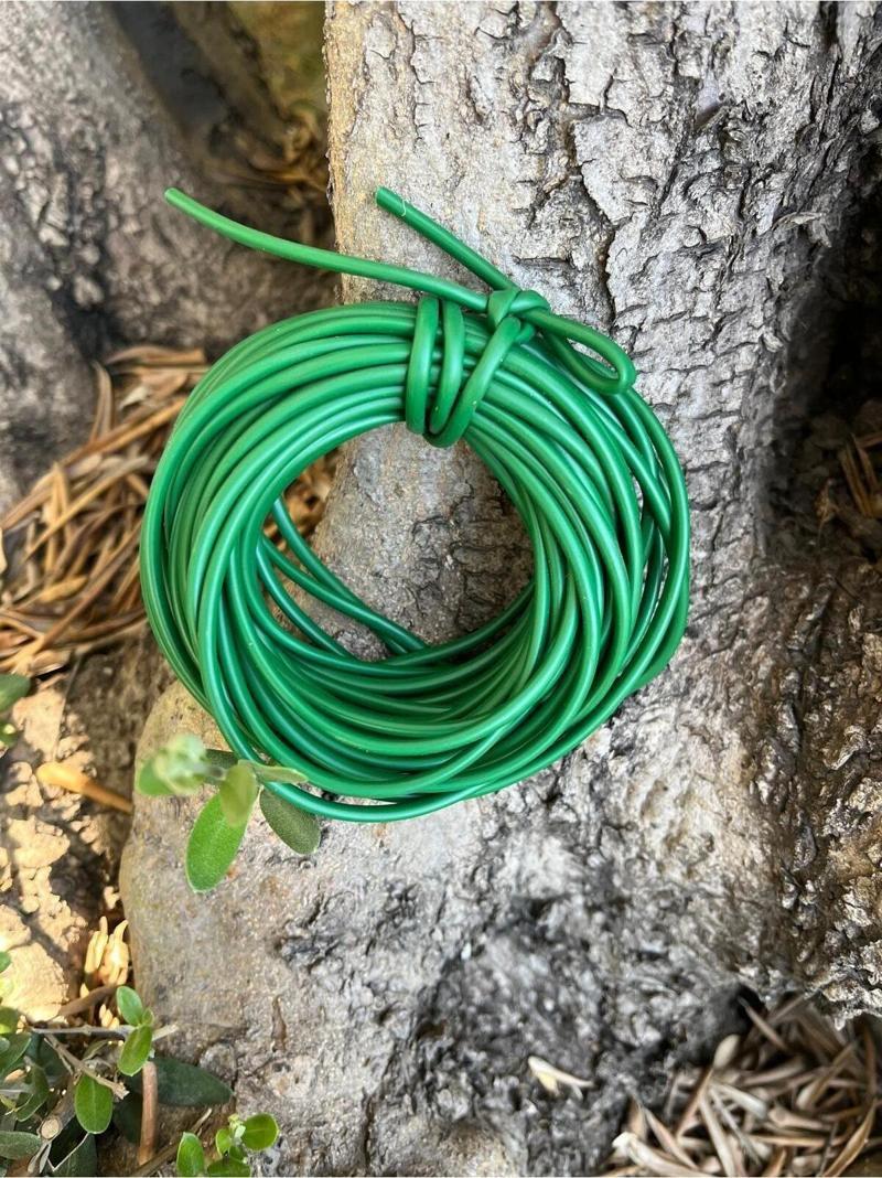 Fidan Bağlama İpi 10 Metre - 3 Mm Sera İpi Elastik Fide Bağlama Lastiği Bağ Dal Bitki Bağlama İpi