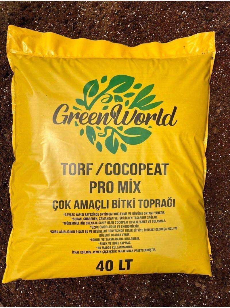40 Litre İthal Çok Amaçlı Bitki Toprağı Torf Cocopeat Pro Mix - Kokopit Özel Karışım Saksı Harcı