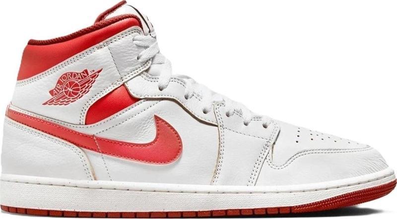 Air Jordan Mid SE Leather Mens Sneaker Hakiki Deri Erkek Günlük Basketbol Spor Ayakkabı Beyaz