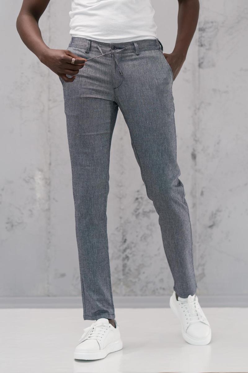 Beli Lastikli ve İplikli Slimfit Pamuklu Jogger Pantolon