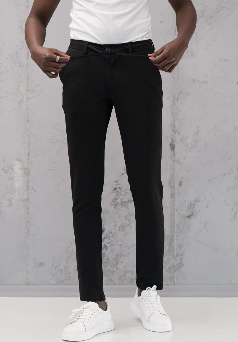 Slimfit Armürlü Full Likralı Esnek Beli Lastikli Yazlık Jogger Pantolon 