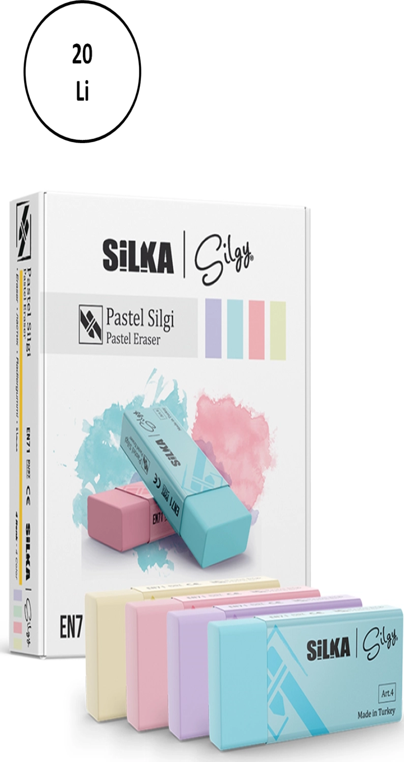 Pastel Silgi 4 Renk 20Li