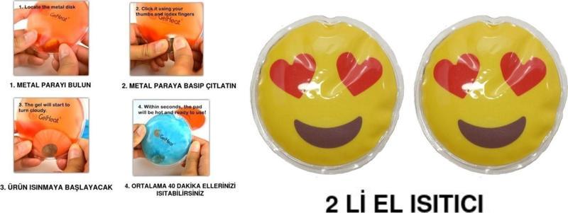 KALP EMOJİ CEP SOBASI,EL ISITICI,2 ADET SICAK SU TORBASI PVC  9cm