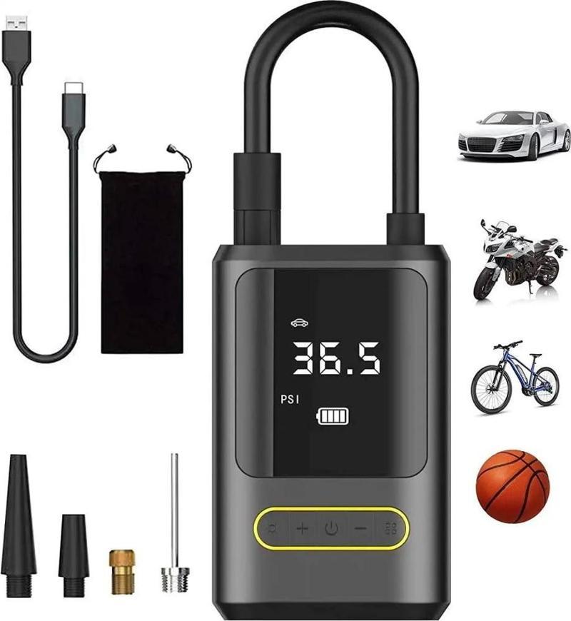 Kablosuz Oto Araç Mini 4000mAh 150 PSI Işıklı Oto Hava Kompresörü KA-760