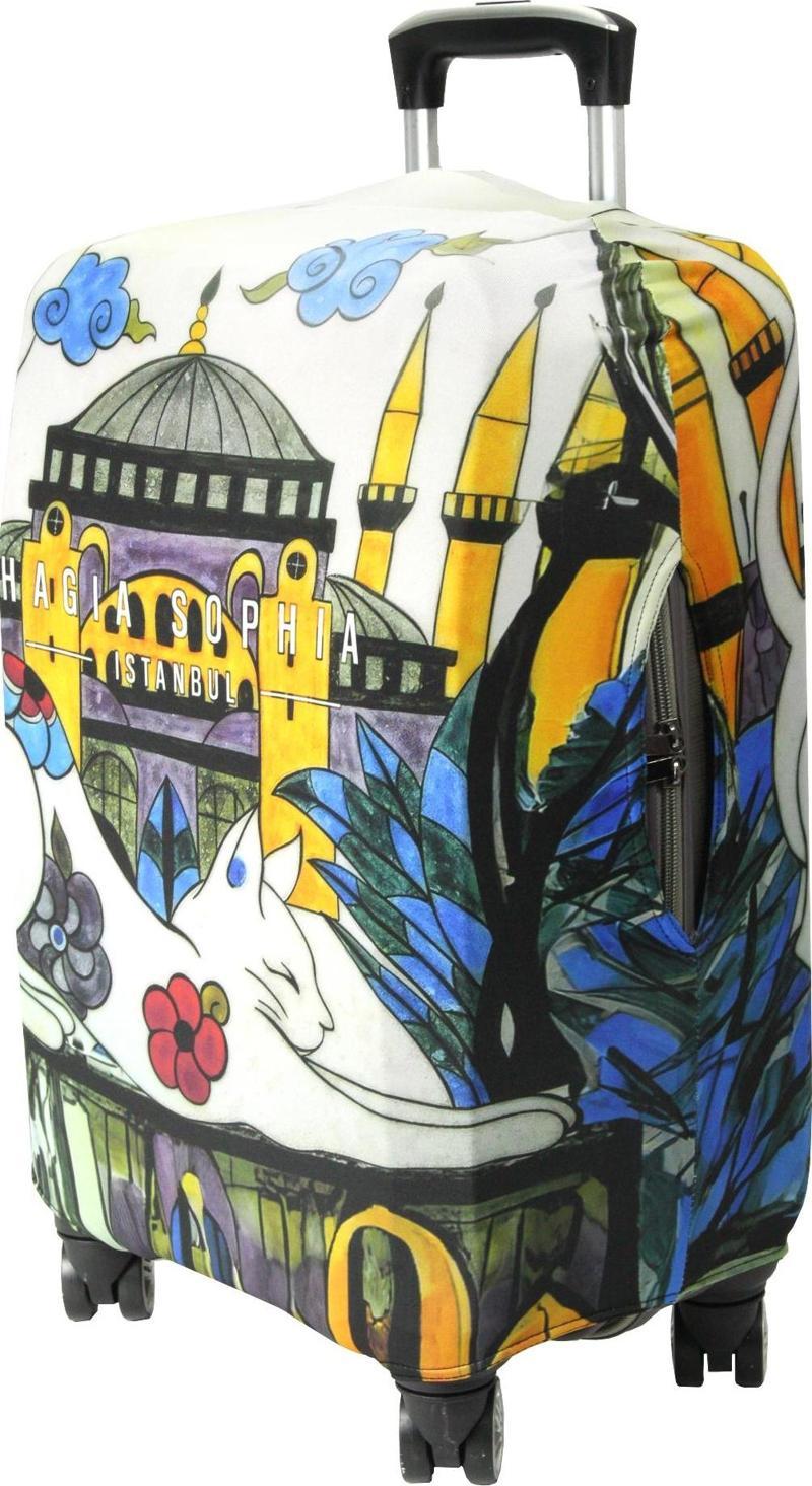 (My#121 Ayasofya / Hagia Sophia KEDİ) VALİZ İÇİN KILIF