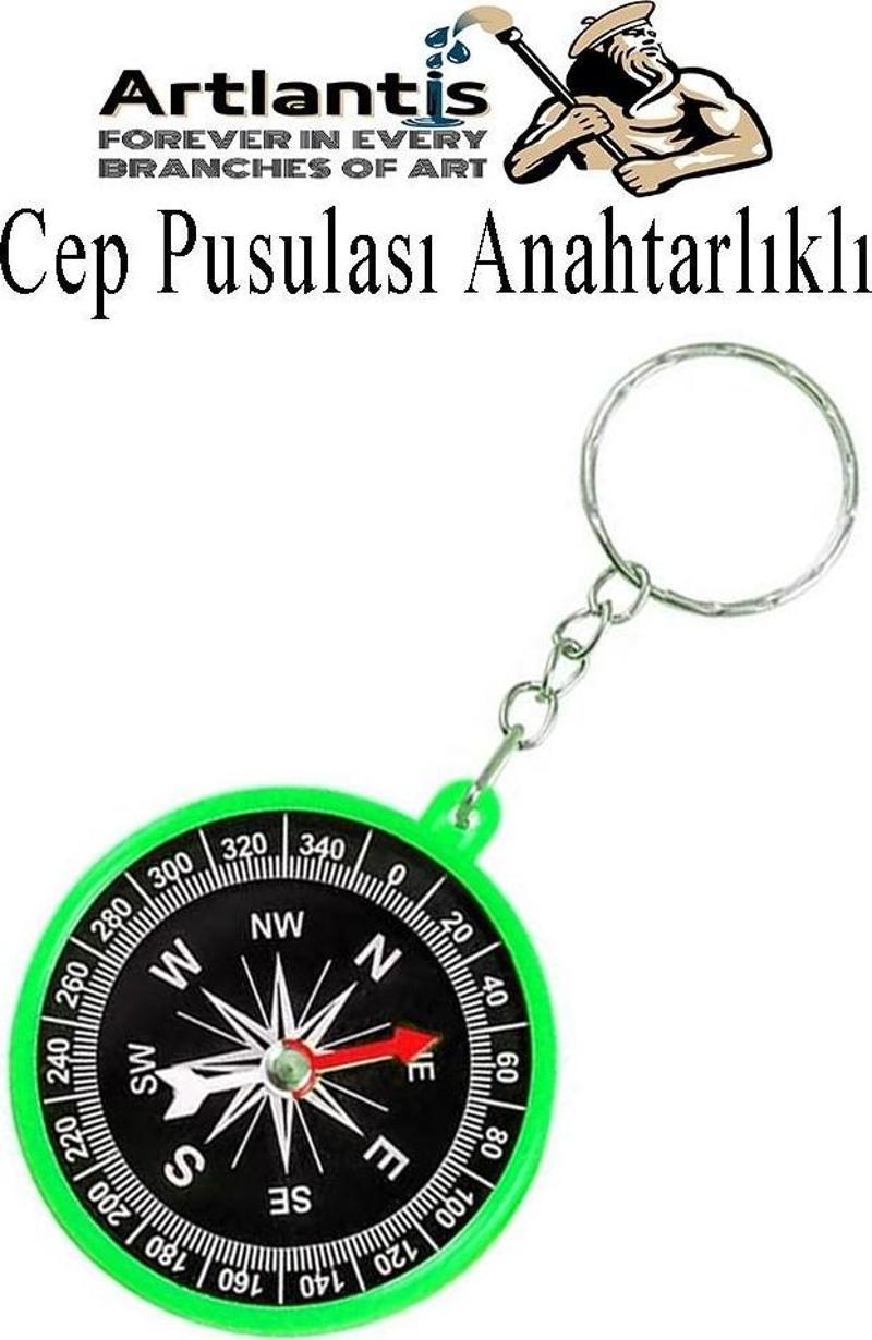 Pusula Anahtarlık Renkli 1 Adet Küçük Pusula Okul Deney Gezi Cep Pusulası Manyetik Pusula Plastik Öğrenci