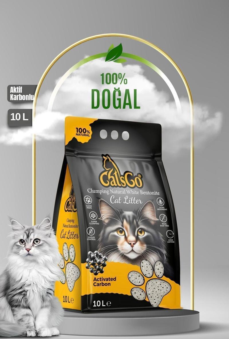 Aktif Karbonlu Premium Organik Kedi Kumu 10 Lt