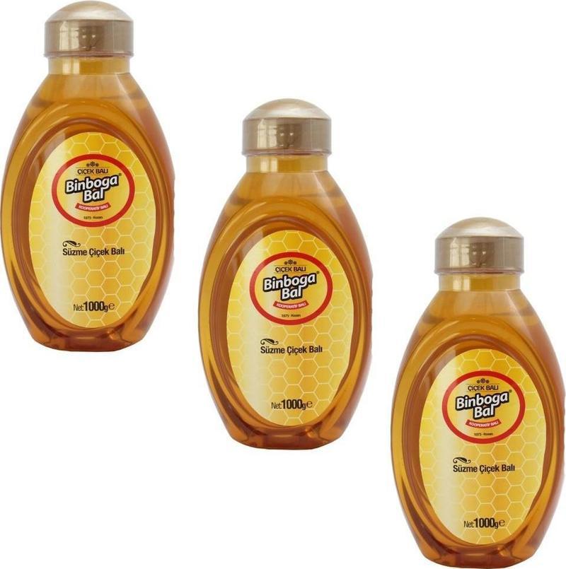 Kooperatif Süzme Çiçek Balı 1000 gr x 3'lü