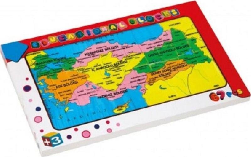 Güçlü Türkiye Bölgeler Plastik Puzzle
