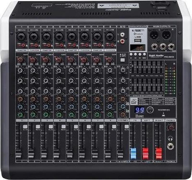 PRO-M 810 10 Kanal Deck Mikser - Gold Audio