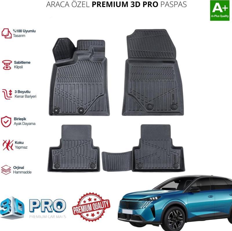 PEUGEOT 3008 HYBRİD ARACA ÖZEL 3D PASPAS 2024 2025 2026
