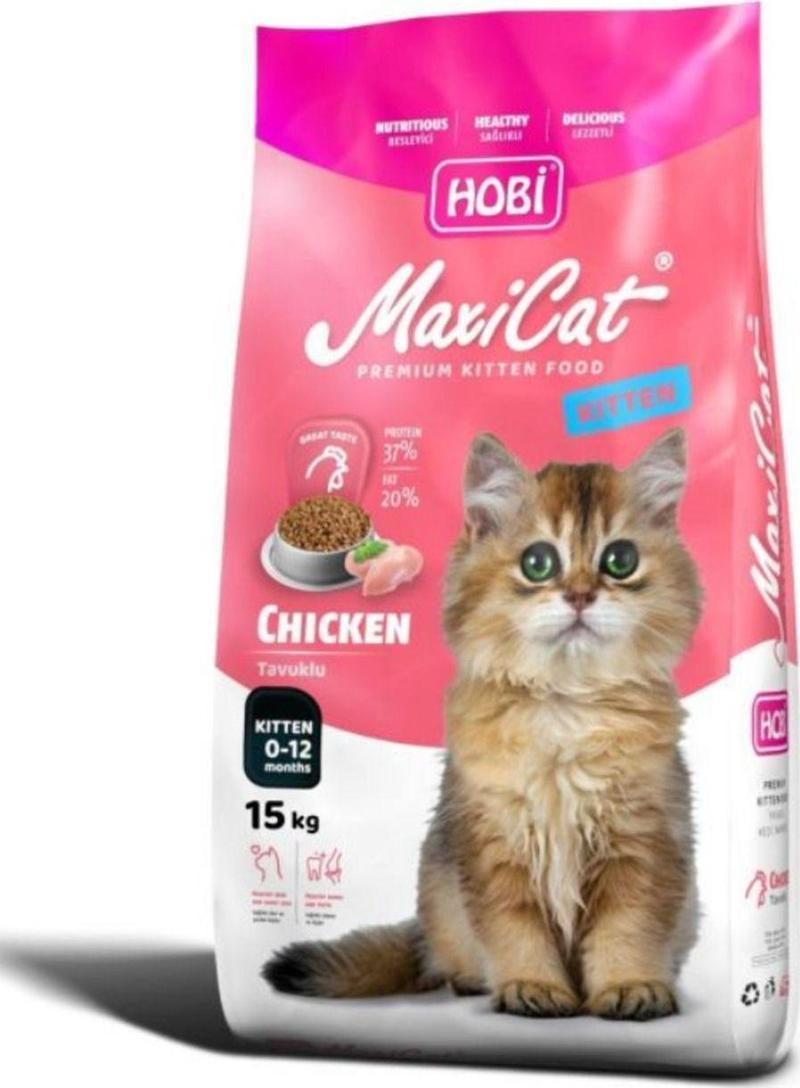 Maxicat Kitten Tavuklu Yavru Kedi Maması 15kg