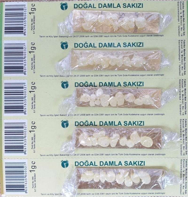 Damla Sakızı Doğal 5 Gr.(5 Adet×1 Gr.)