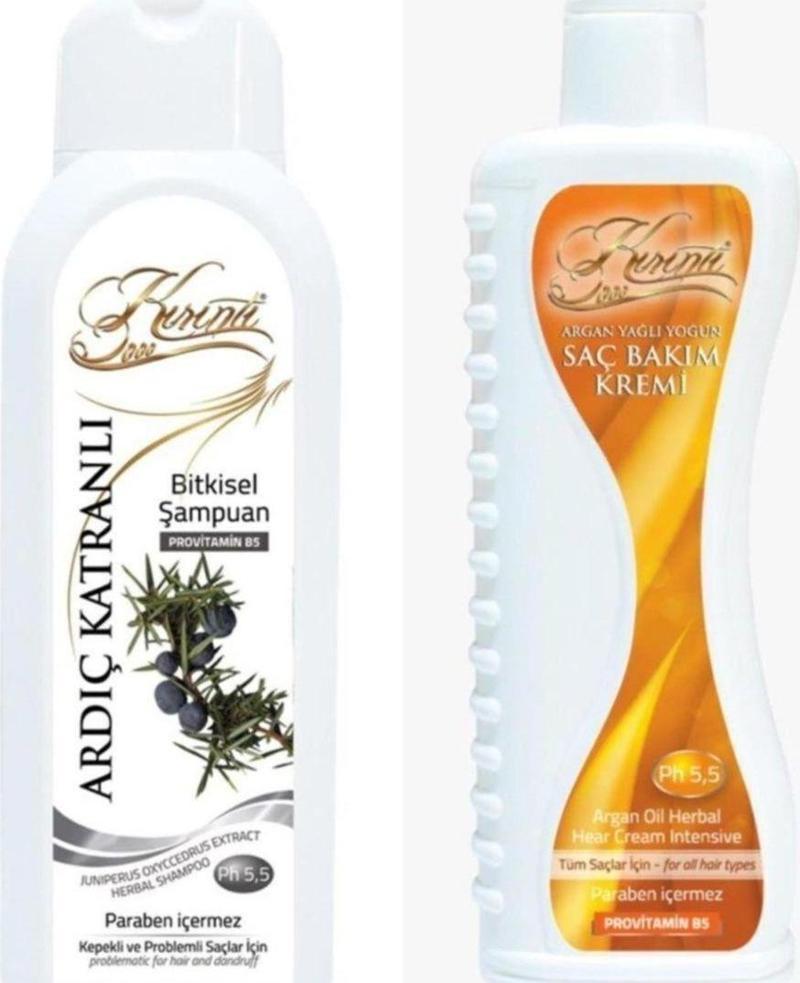 2000 Ardıç Katranlı Bitkisel Şampuan 400 Ml + Argan Yağlı Yoğun Saç Bakım Kremi 400 Ml