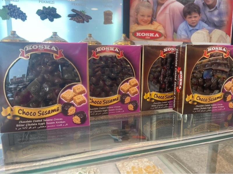 Bitter Çikolata Kaplı Susam Krokan Draje Koli (24 Adet)