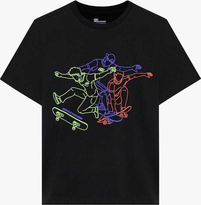 SK242068-001 B Graphic Tee Loose Fit Erkek Çocuk Spor Tişört