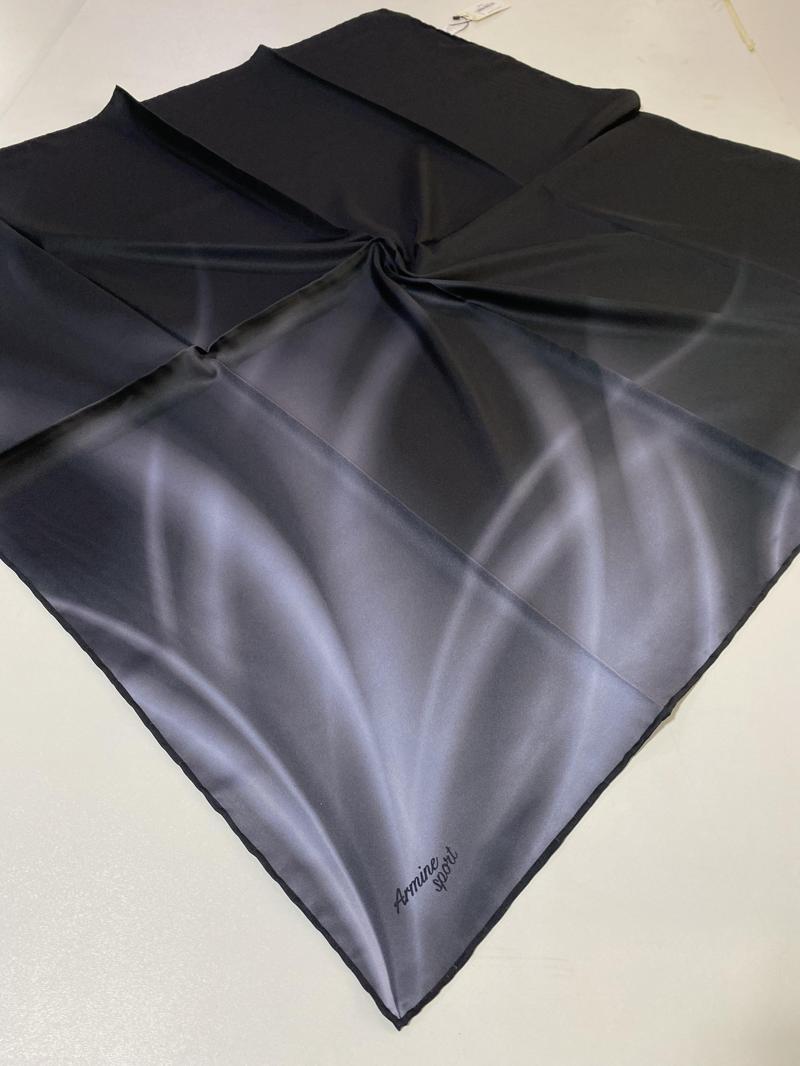 Sport twill (tivil) Eşarp Degrade Geçişli Siyah Gri