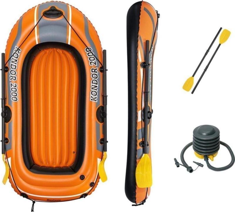 Bestway 2000 Şişme Bot 196 Cm x 114 Cm (Bot, Kürek ve Pompa)