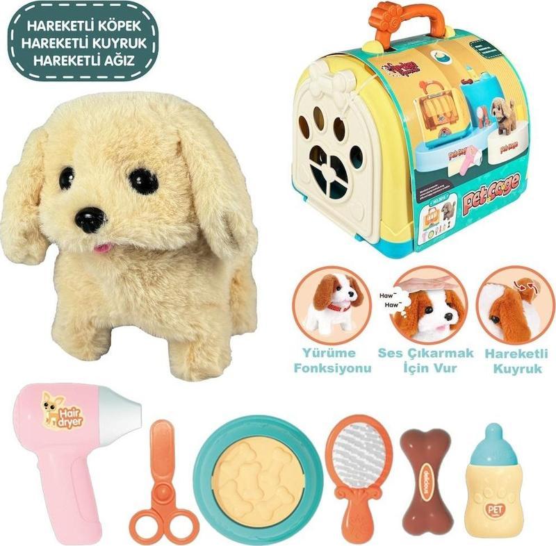 Vardem Hareketli Köpek ve Işıklı Sesli Şeffaf Kafes Seti 3615