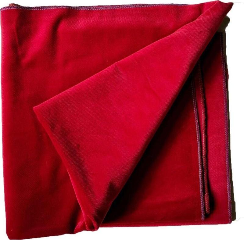 Okey Oyun Masa Örtüsü Kadife 140X140 Kırmızı