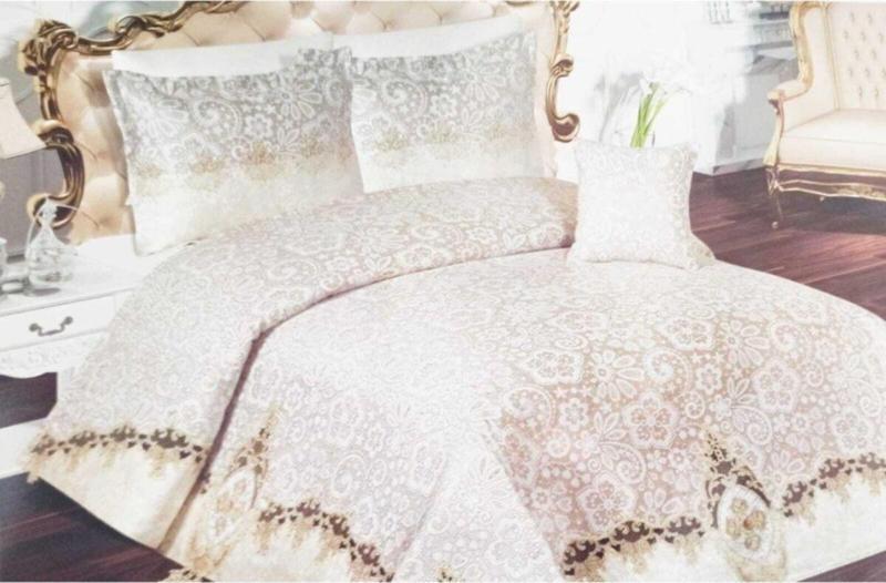 Uckız Home Elit Çift Kişlk Pike Takımı 7 Parça Krem