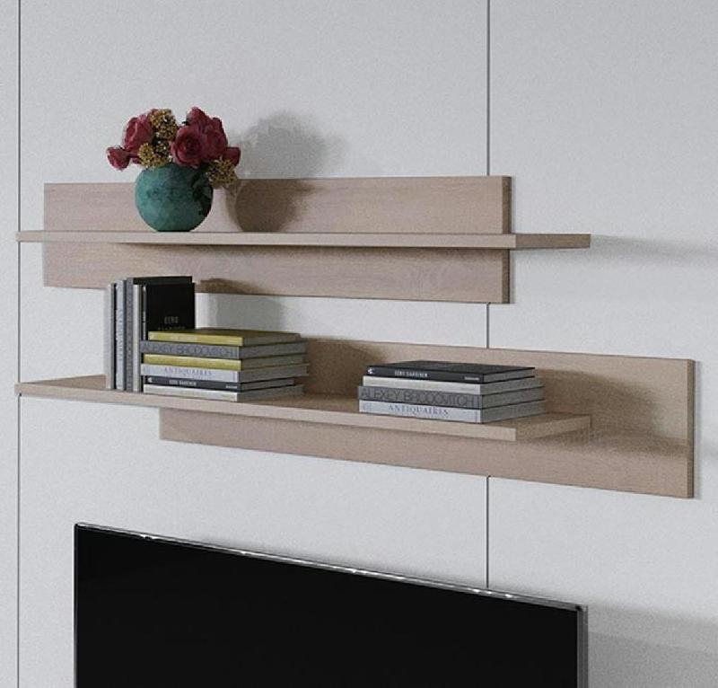 Duvar Rafı 2'li Set Dekoratif Modern Salon Mutfak Oturma Odası Yemek Odası Raf Sonoma Raf