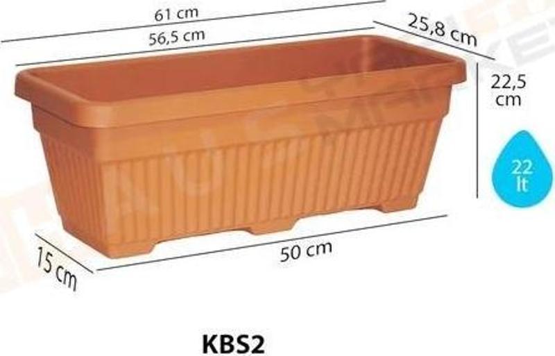 Kemer Bahçe Saksı 22 Lt No 2 Kiremit