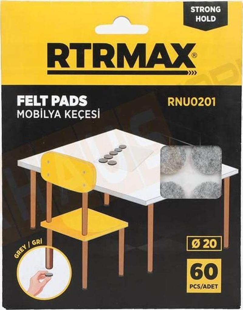 RNU0201 20 mm Gri Mobilya Altı Keçesi