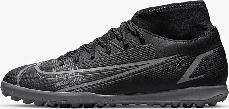 Superfly 8 Club TF Soccer Shoes Siyah Halı Saha Ayakkabısı